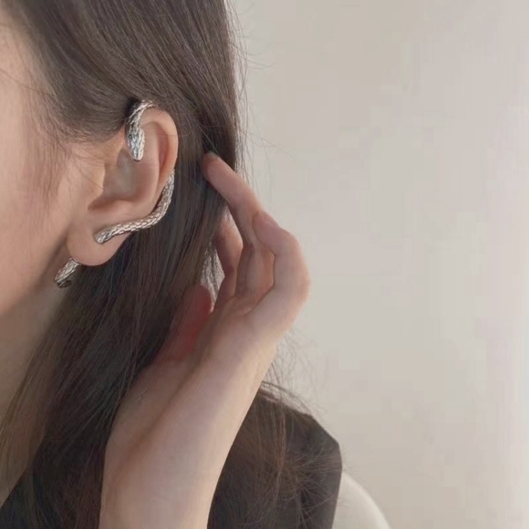 Snake Earhook Gothic Earring - Picture 5 of 7